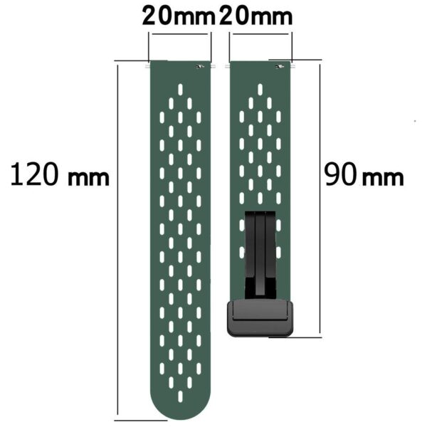 Pasek silikonowy - G34 - ciemnozielony - 20 mm