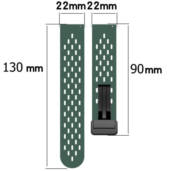 Pasek silikonowy - G34 - ciemnozielony - 22 mm