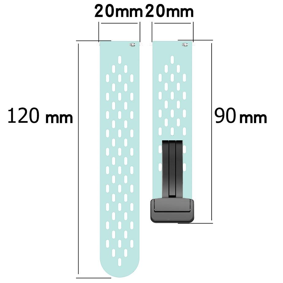 Pasek silikonowy - G34 - miętowy - 20 mm
