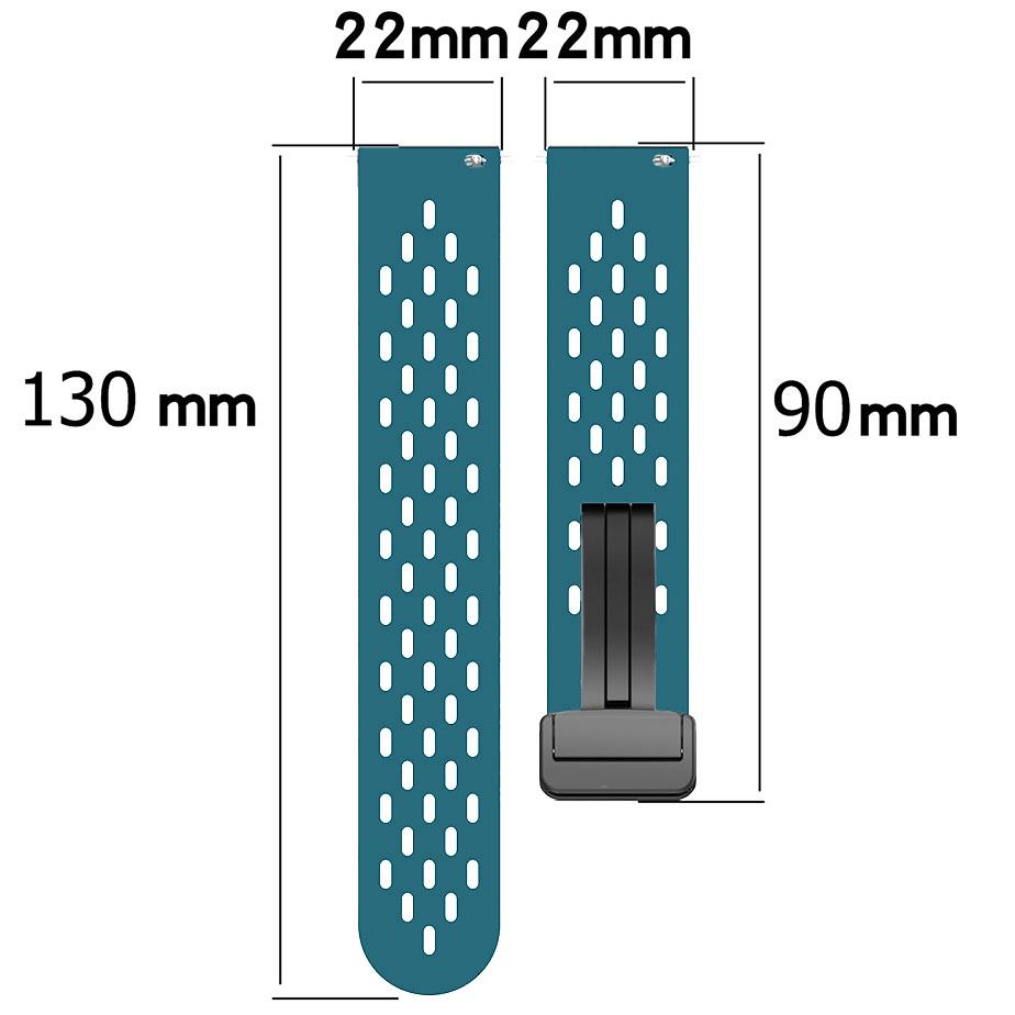 Pasek silikonowy - G34 - morski - 22 mm