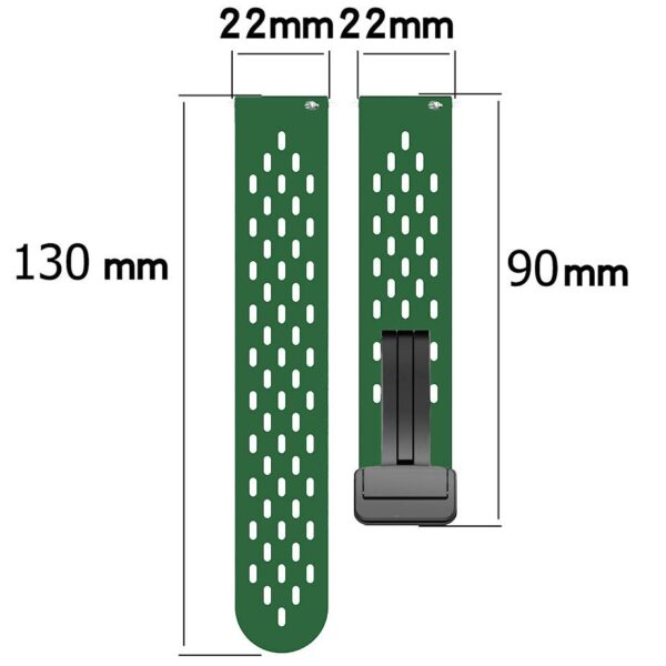 Pasek silikonowy - G34 - zielony - 22 mm
