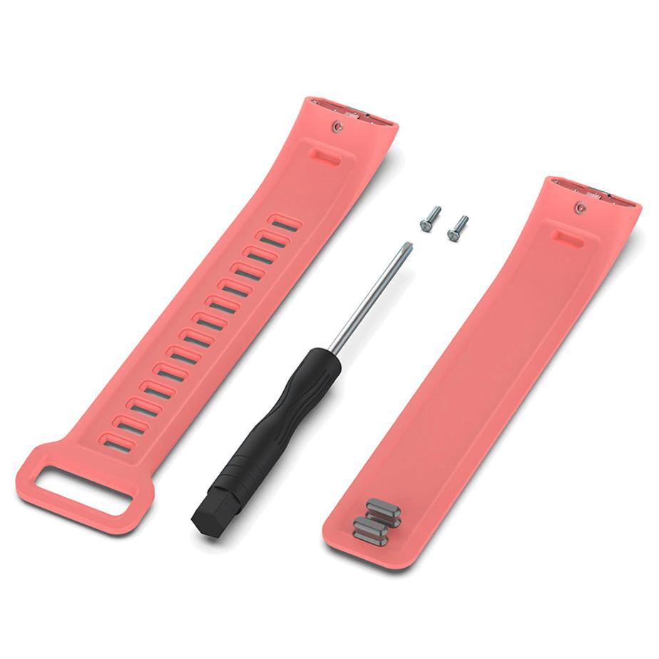 Pasek silikonowy - do Honor Band 2 - różowy