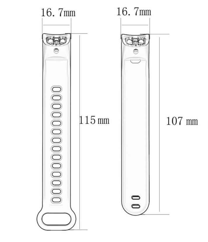 Pasek silikonowy - do Honor Band 3 - granatowy