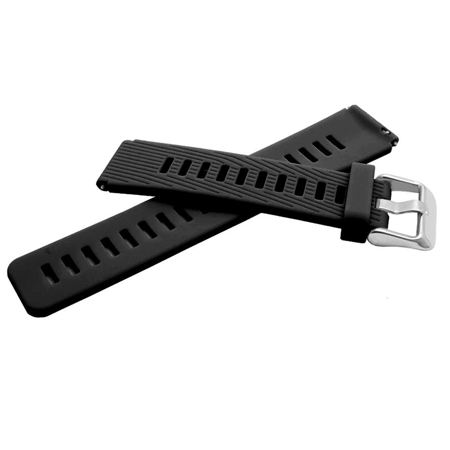 Pasek silikonowy - do Huawei Talkband B5 - czarny - 18 mm