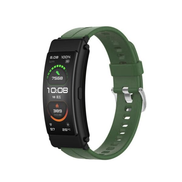 Pasek silikonowy - do Huawei Talkband B6 - ciemnozielony - 16 mm