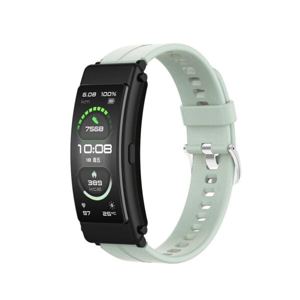 Pasek silikonowy - do Huawei Talkband B6 - oliwkowy - 16 mm