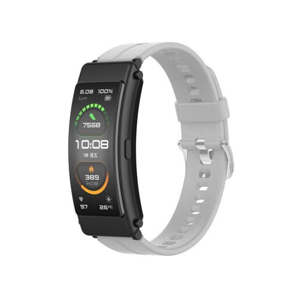 Pasek silikonowy - do Huawei Talkband B6 - szary - 16 mm