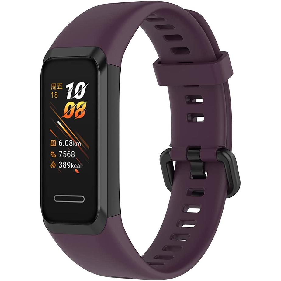 Pasek silikonowy - do Huawei Band 4 - ciemnofioletowy