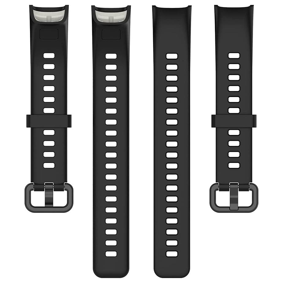 Pasek silikonowy - do Huawei Band 4 - czarny