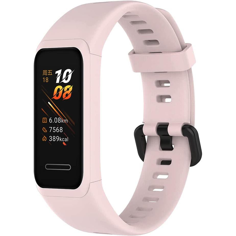 Pasek silikonowy - do Huawei Band 4 - różowy