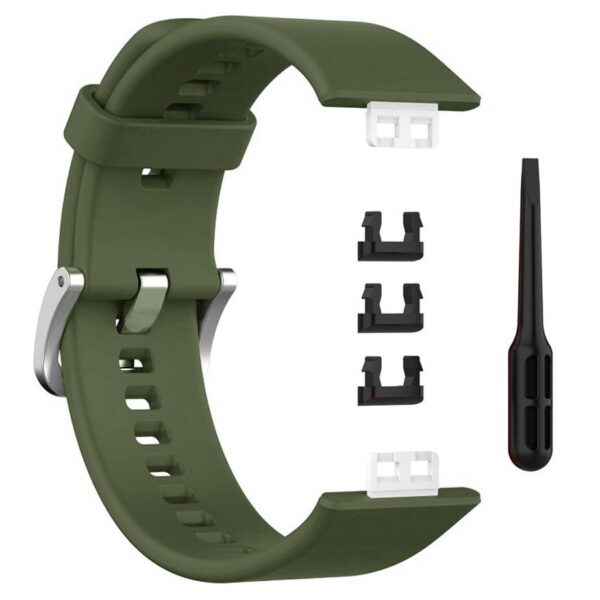 Pasek silikonowy - do Huawei Watch Fit - ciemnozielony
