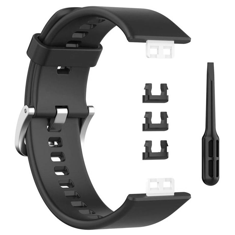 Pasek silikonowy - do Huawei Watch Fit - czarny