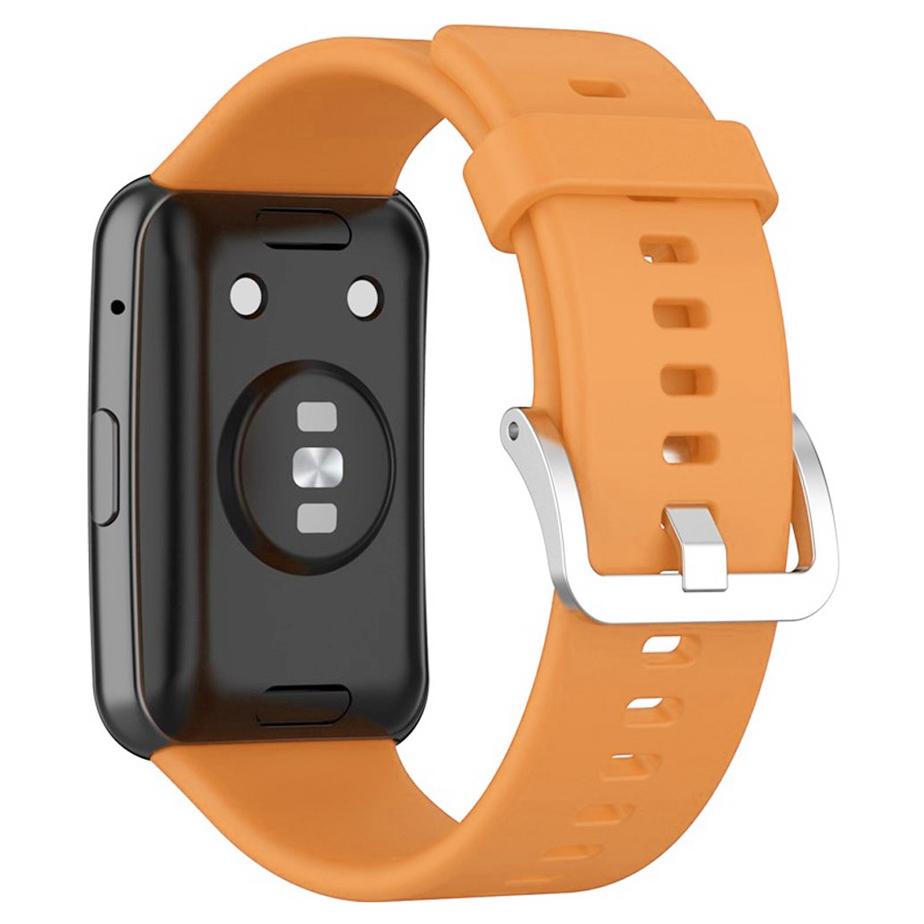 Pasek silikonowy - do Huawei Watch Fit - pomarańczowy