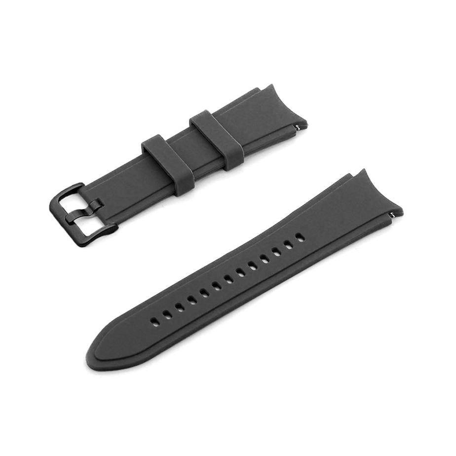 Pasek silikonowy - do Samsung Galaxy Watch 4 - czarny - 20 mm