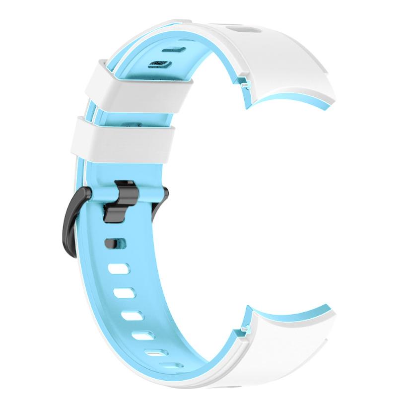 Pasek silikonowy - do Samsung Galaxy Watch 5 - biało-niebieski - 20 mm