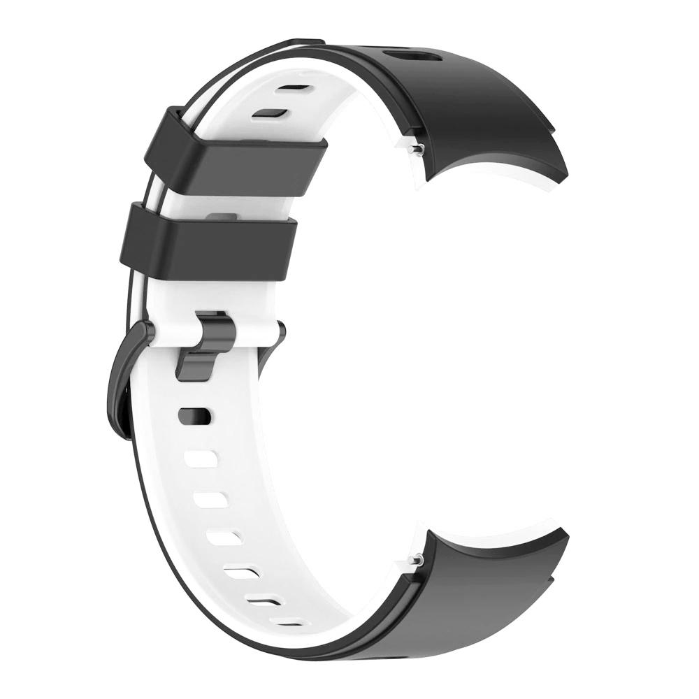 Pasek silikonowy - do Samsung Galaxy Watch 5 - czarno-biały - 20 mm