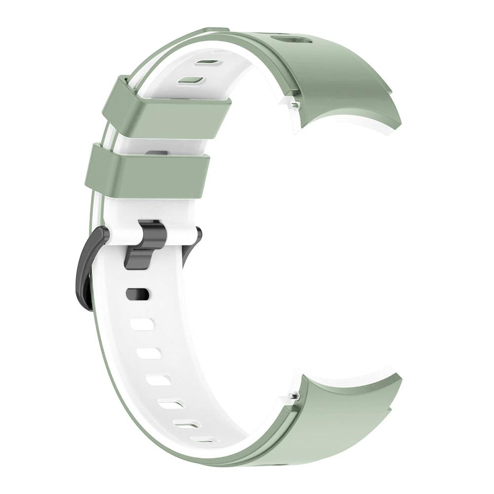 Pasek silikonowy - do Samsung Galaxy Watch 5 - oliwkowo-biały - 20 mm