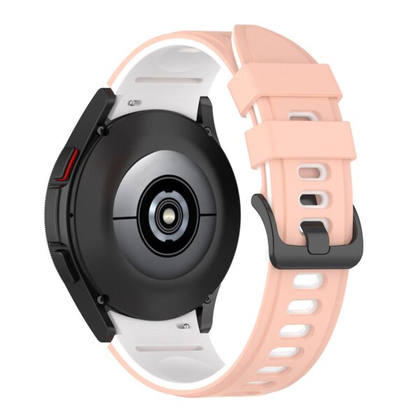 Pasek silikonowy - do Samsung Galaxy Watch 5 - różowo-biały - 20 mm