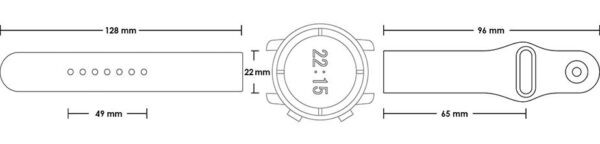 Pasek silikonowy S01 - różowy - 22 mm