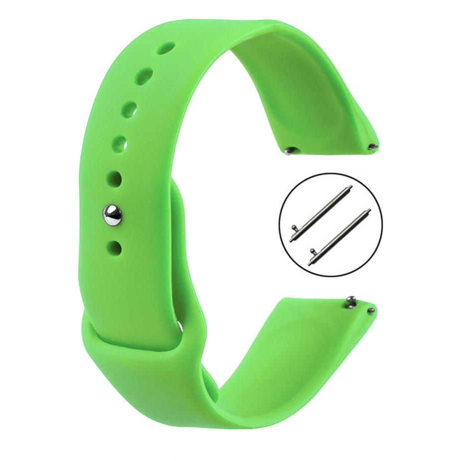 Pasek silikonowy S01 - limonkowy - 20 mm