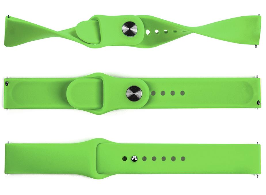 Pasek silikonowy S01 - limonkowy - 20 mm