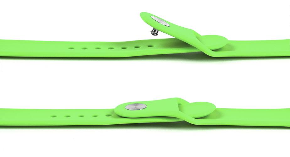 Pasek silikonowy S01 - limonkowy - 20 mm