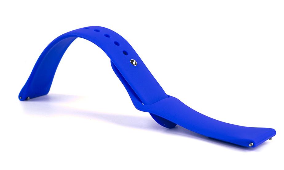 Pasek silikonowy S01 - niebieski - 18 mm