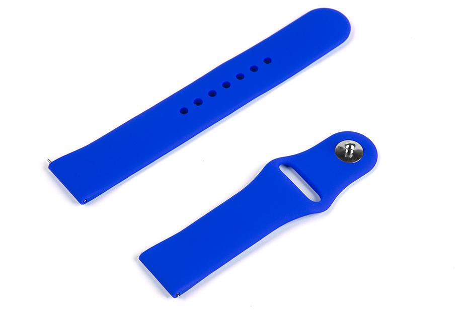 Pasek silikonowy S01 - niebieski - 18 mm