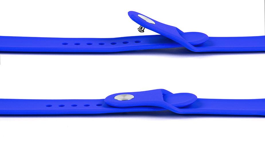 Pasek silikonowy S01 - niebieski - 18 mm