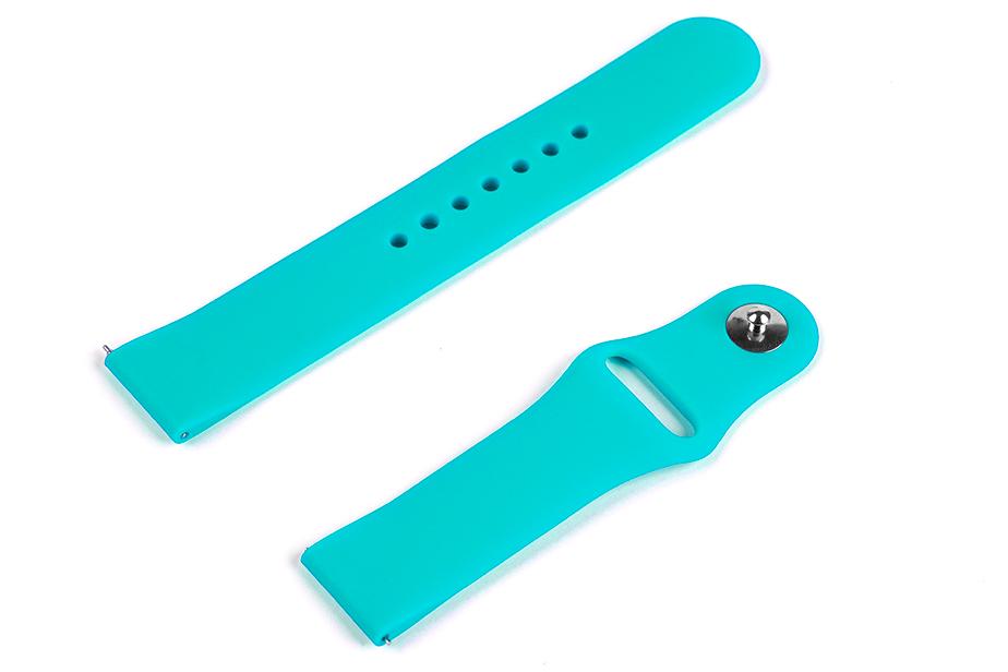 Pasek silikonowy S01 - turkusowy - 20 mm
