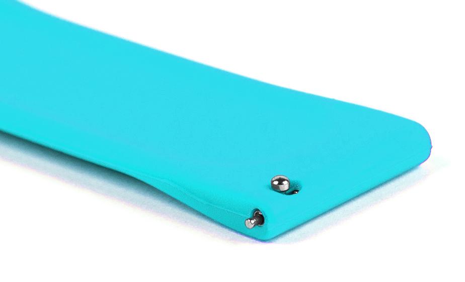 Pasek silikonowy S01 - turkusowy - 20 mm