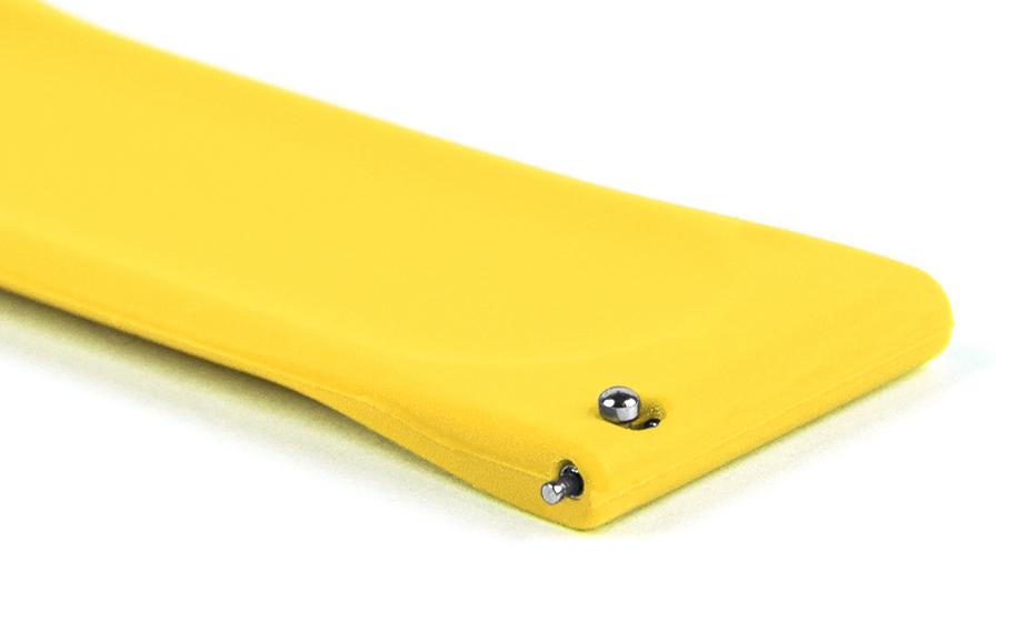 Pasek silikonowy S01 - żółty - 18 mm