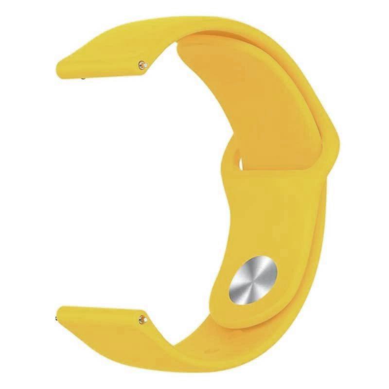 Pasek silikonowy S01 - żółty - 18 mm