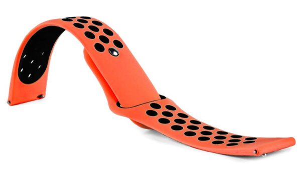 Pasek silikonowy S02 - czerwono-czarny - 20 mm