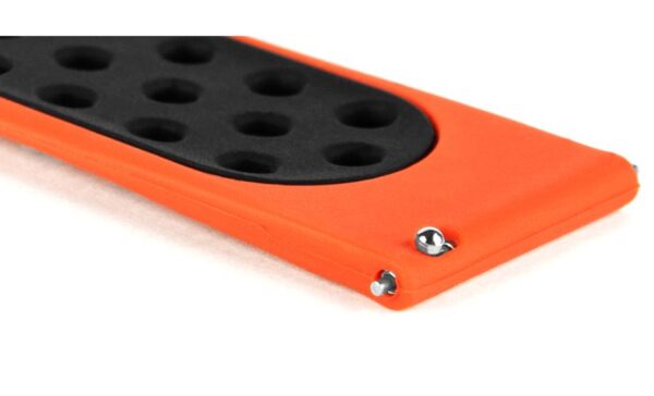 Pasek silikonowy S02 - czerwono-czarny - 20 mm