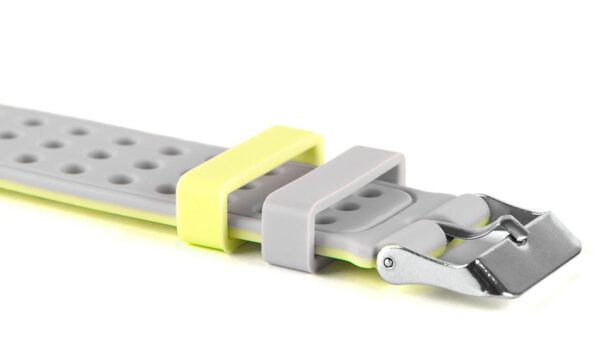 Pasek silikonowy S03 - szaro-żółty - 20 mm