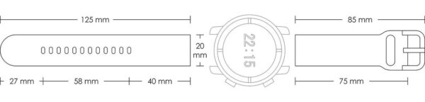 Pasek silikonowy S04 - czerwony - 20 mm