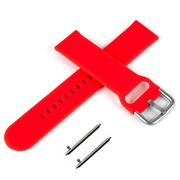 Pasek silikonowy S04 - czerwony - 20 mm