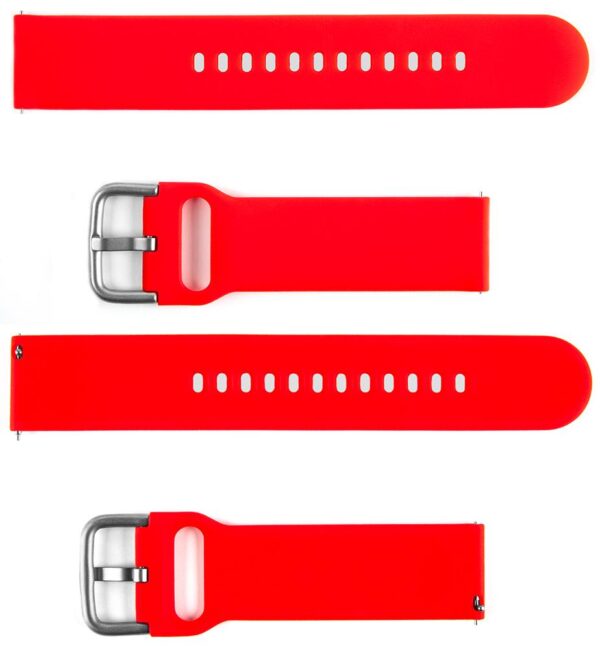 Pasek silikonowy S04 - czerwony - 20 mm