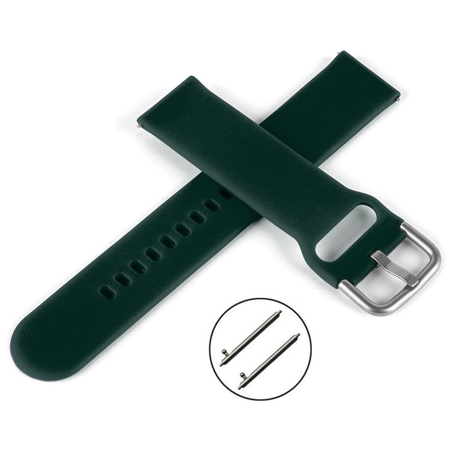 Pasek silikonowy S04 - khaki - 20 mm