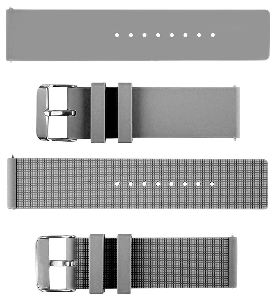 Pasek silikonowy S05 - szary - 20 mm