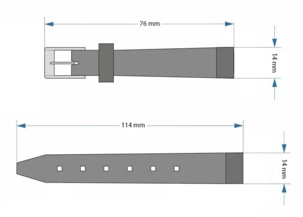 Pasek Casio - zamiennik - L19 L47W - czarny - 14 mm