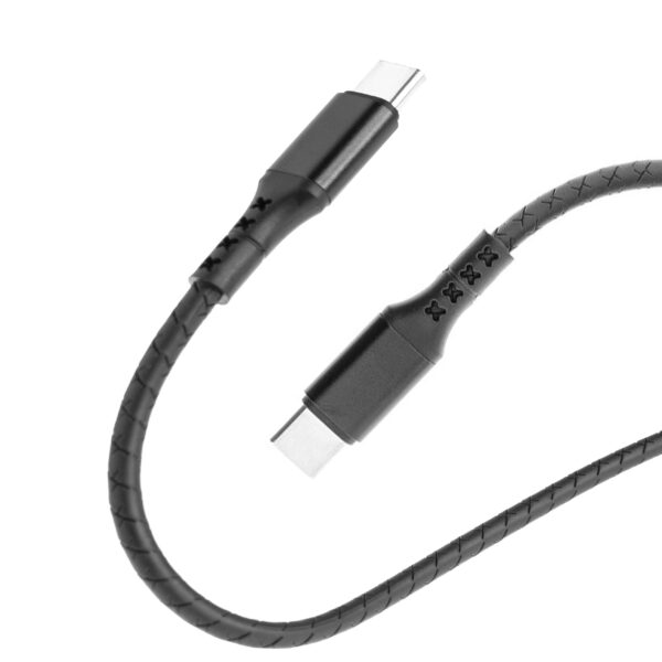 Wzmocniony kabel Ampere USB typ-C - USB typ-C - eXtremestyle® - 0.5 m - czarny