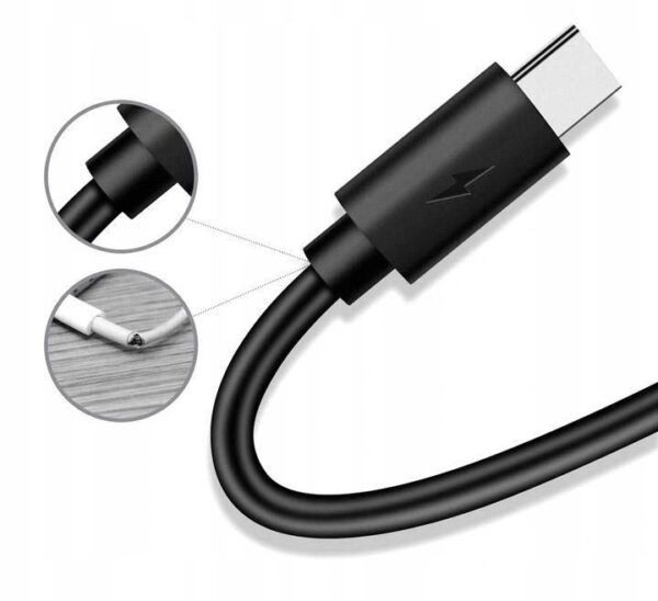 Wzmocniony kabel Ampere USB typ-C - USB typ-C - eXtremestyle® - 0.5 m - czarny