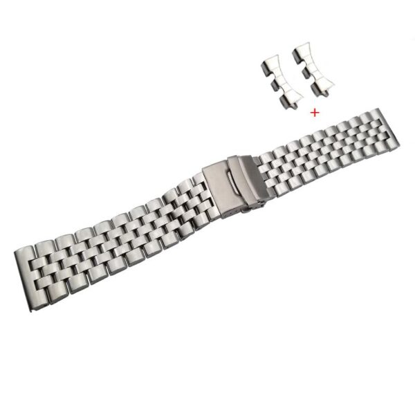 Bransoleta stalowa pełna model 5 - 22 mm - srebrna