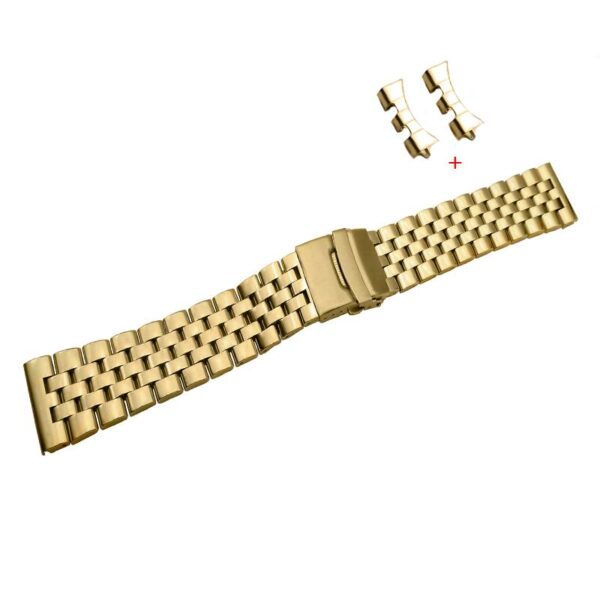 Bransoleta stalowa pełna model 5 - 22 mm - IP złota