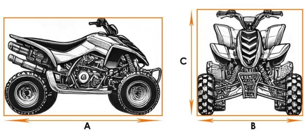 Quad/ATV cover - eXtreme® Oxford 420D - size M