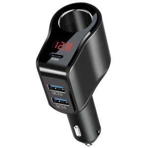 Ładowarka samochodowa USB Typ-C + 2 x USB + gniazdo zapalniczki - eXtremestyle® - 48 W - CC48CUUL