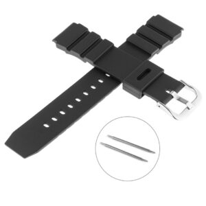 Pasek Casio - zamiennik - AMW-340 - czarny - 18 mm