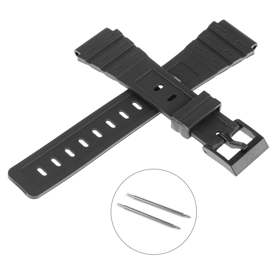 Pasek Casio - zamiennik - W-59 JC-30 - czarny - 18 mm